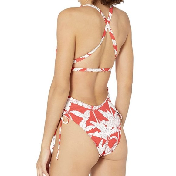 Body Glove Missy Ruched Side One Piece Swimsuit Tropik Vibe Floral - Picture 2 of 5